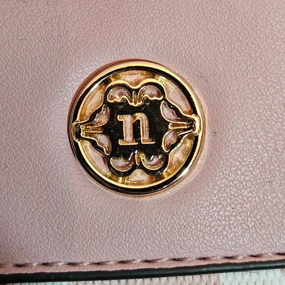 nanette lepore snap women's faux leather exterior pink brown purse crossbody - Picture 7 of 14